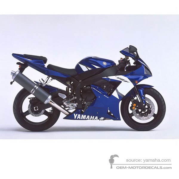 Aufkleber für Yamaha YZF R1 2002 - Blau • Yamaha OEM-Aufkleber