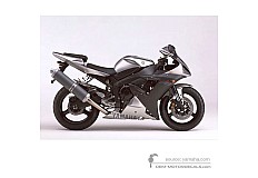 Adesivi per Yamaha YZF R1 2002 - Argento • Yamaha Adesivi OEM