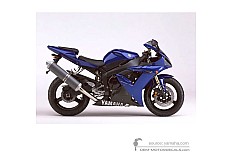 Pegatinas para Yamaha YZF R1 2002 - Azul Type B • Yamaha Pegatinas OEM