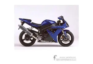 Stickers voor Yamaha YZF R1 2002 - Blauw Type B • Yamaha OEM Stickers