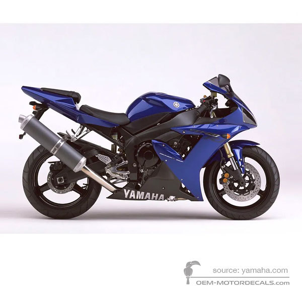 Naklejki do Yamaha YZF R1 2002 - Niebieski Type B • Yamaha Naklejki OEM