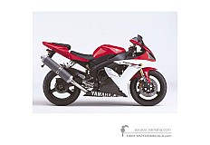 Decals for Yamaha YZF R1 2002 - Red • Yamaha OEM Decals