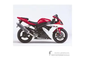 Autocollants pour Yamaha YZF R1 2002 - Rouge • Yamaha Autocollants OEM