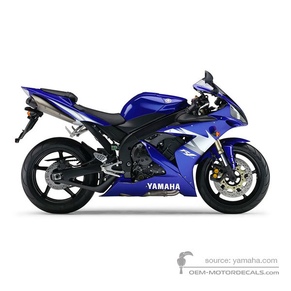 Decals for Yamaha YZF R1 2005 - Blue • Yamaha OEM Decals