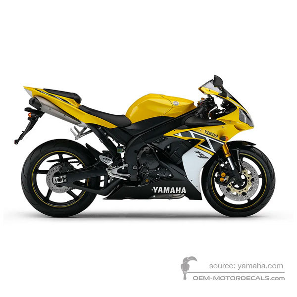 Stickers voor Yamaha YZF R1 2006 - Geel • Yamaha OEM Stickers