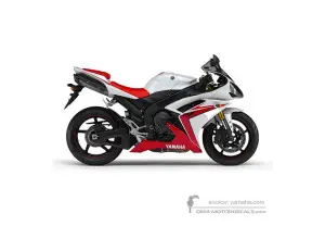Aufkleber für Yamaha YZF R1 2007 - Weiss • Yamaha OEM-Aufkleber