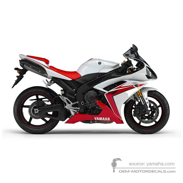Decals for Yamaha YZF R1 2007 - White • Yamaha OEM Decals
