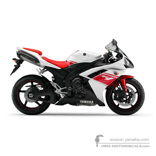 Aufkleber für Yamaha YZF R1 2008 - Weiss • Yamaha OEM-Aufkleber