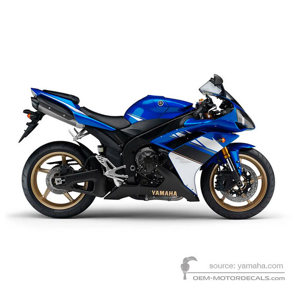 Aufkleber für Yamaha YZF R1 2008 - Blau • Yamaha OEM-Aufkleber