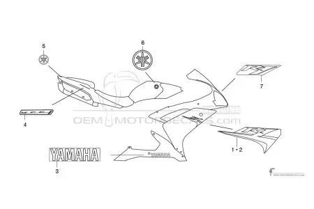 Yamaha YZF R1 2008 - Grau