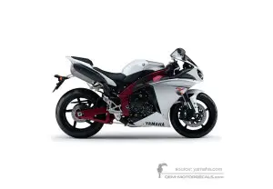 Aufkleber für Yamaha YZF R1 2009 - Weiss • Yamaha OEM-Aufkleber