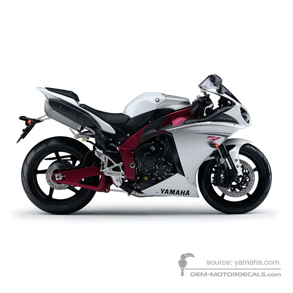 Aufkleber für Yamaha YZF R1 2009 - Weiss • Yamaha OEM-Aufkleber