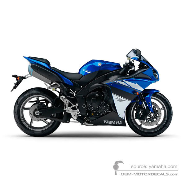 Aufkleber für Yamaha YZF R1 2009 - Blau • Yamaha OEM-Aufkleber