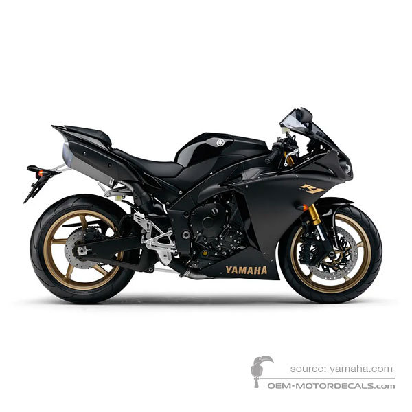 Aufkleber für Yamaha YZF R1 2009 - Schwarz • Yamaha OEM-Aufkleber