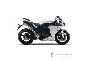 Naklejki do Yamaha YZF R1 2010 - Biały • Yamaha Naklejki OEM