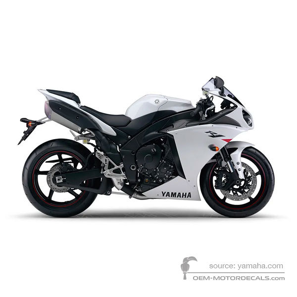 Aufkleber für Yamaha YZF R1 2011 - Weiss • Yamaha OEM-Aufkleber