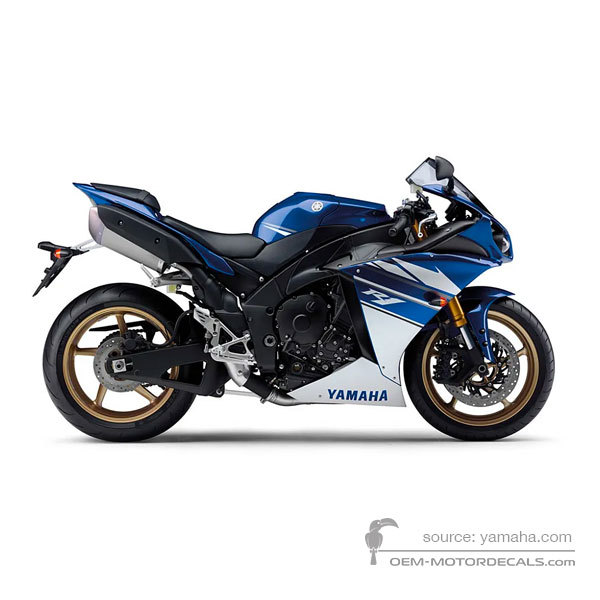 Aufkleber für Yamaha YZF R1 2010 - Blau • Yamaha OEM-Aufkleber