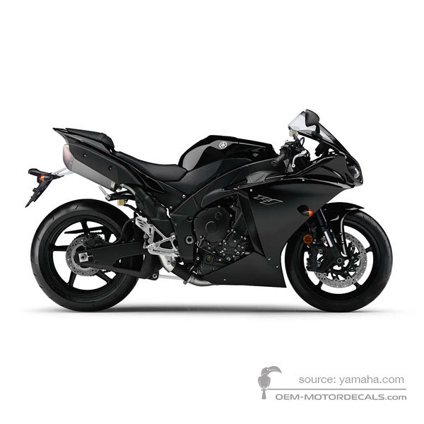 Decals for Yamaha YZF R1 2011 - Black • Yamaha OEM Decals