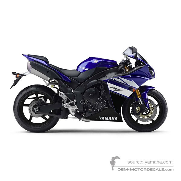 Decals for Yamaha YZF R1 2011 - Blue • Yamaha OEM Decals