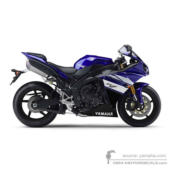 Aufkleber für Yamaha YZF R1 2011 - Blau • Yamaha OEM-Aufkleber