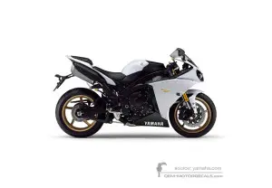 Naklejki do Yamaha YZF R1 2012 - Biały • Yamaha Naklejki OEM