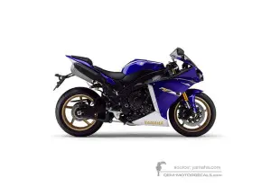 Autocollants pour Yamaha YZF R1 2012 - Bleu • Yamaha Autocollants OEM