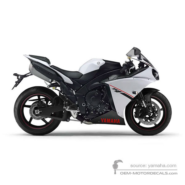 Stickers voor Yamaha YZF R1 2014 - Wit • Yamaha OEM Stickers