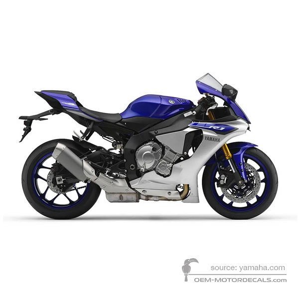 Stickers voor Yamaha YZF R1 2015 - Blauw • Yamaha OEM Stickers