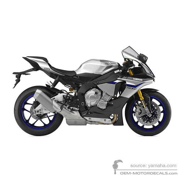 Aufkleber für Yamaha YZF R1M 2016 - Silber • Yamaha OEM-Aufkleber