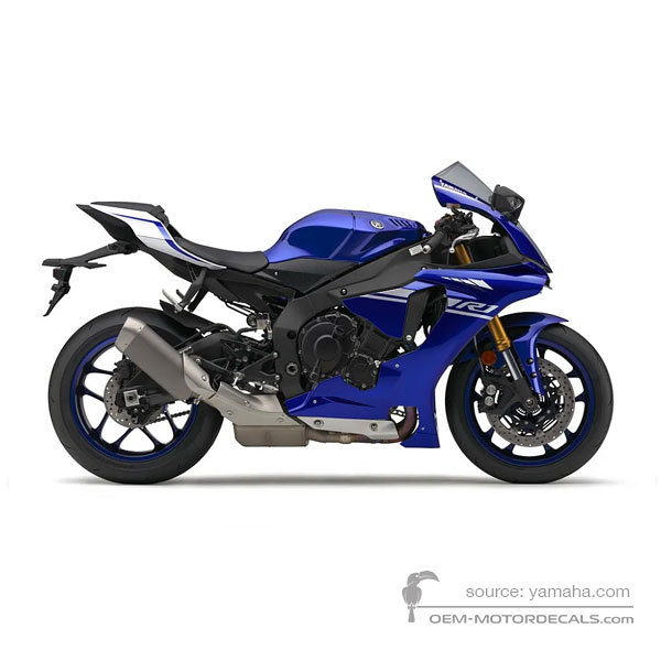 Aufkleber für Yamaha YZF R1 2017 - Blau • Yamaha OEM-Aufkleber