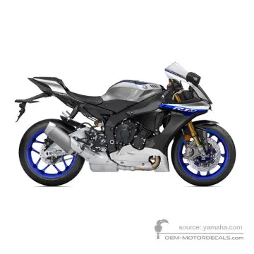 Yamaha YZF R1M 2017 - Argent - Bluish White Metallic 2
