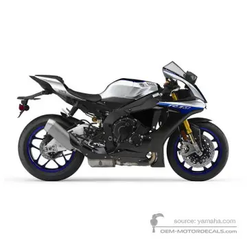 Yamaha YZF R1 2018 - Blanc - Bluish White Metallic 2