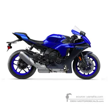 Yamaha YZF R1 2022 - Niebieski - Deep Purplish Blue Metallic C