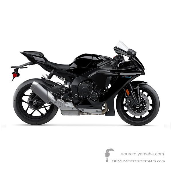 Aufkleber für Yamaha YZF R1 2022 - Schwarz • Yamaha OEM-Aufkleber