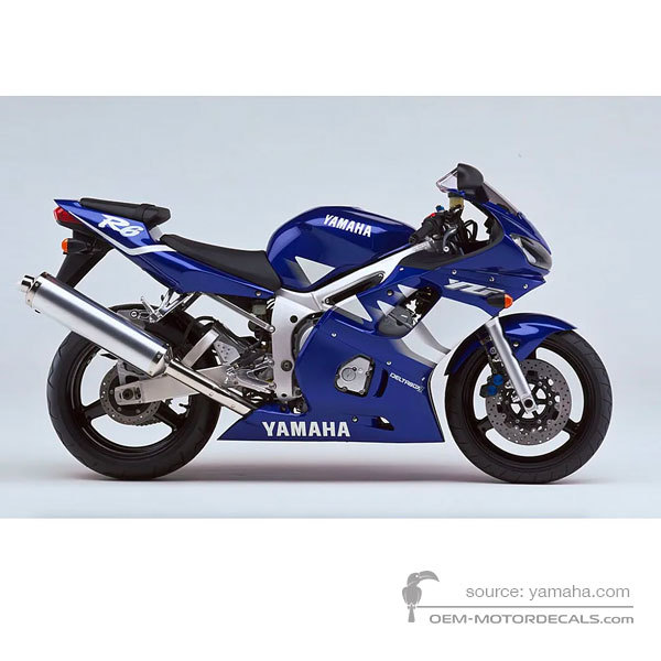 Aufkleber für Yamaha YZF R6 2000 - Blau • Yamaha OEM-Aufkleber