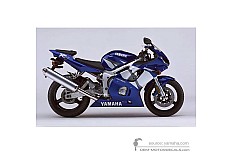 Decals for Yamaha YZF R6 2002 - Blue • Yamaha OEM Decals