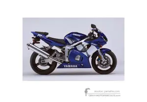 Aufkleber für Yamaha YZF R6 2002 - Blau • Yamaha OEM-Aufkleber