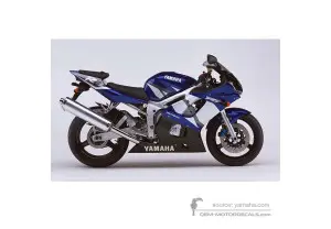 Autocollants pour Yamaha YZF R6 2002 - Bleu • Yamaha Autocollants OEM