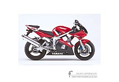 Adesivi per Yamaha YZF R6 2002 - Rosso • Yamaha Adesivi OEM