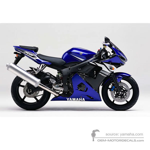 Aufkleber für Yamaha YZF R6 2003 - Blau • Yamaha OEM-Aufkleber