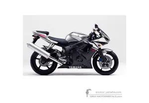 Stickers voor Yamaha YZF R6 2003 - Zilver • Yamaha OEM Stickers