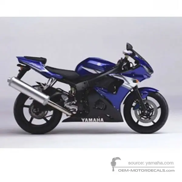 Yamaha YZF R6 2004 - Azul - Deep Purplish Blue Metallic C
