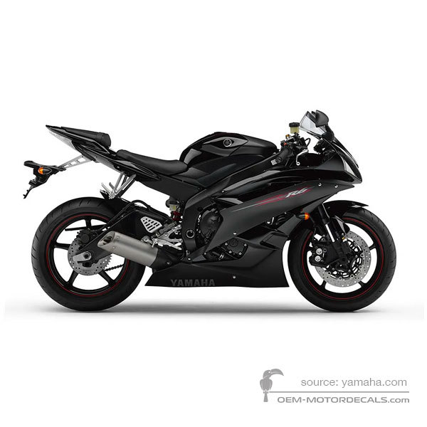 Decals for Yamaha YZF R6 2006 - Black • Yamaha OEM Decals