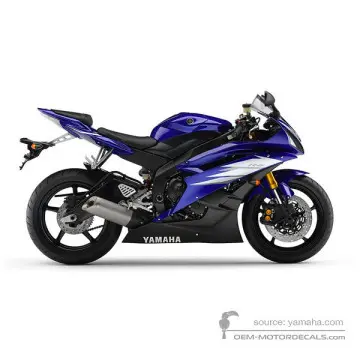 Yamaha YZF R6 2006 - Azul - Deep Purplish Blue Metallic C