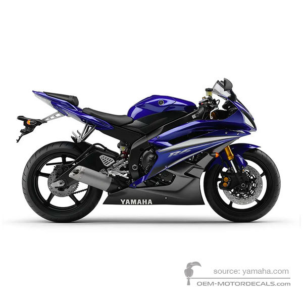 Decals for Yamaha YZF R6 2007 - Blue • Yamaha OEM Decals