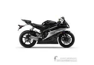 Aufkleber für Yamaha YZF R6 2007 - Schwarz • Yamaha OEM-Aufkleber