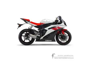 Decals for Yamaha YZF R6 2008 - White • Yamaha OEM Decals