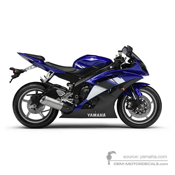 Yamaha YZF R6 2009 - Azul - Deep Purplish Blue Metallic C
