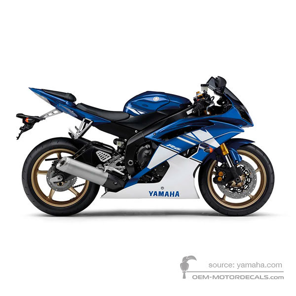 Decals for Yamaha YZF R6 2010 - Blue • Yamaha OEM Decals