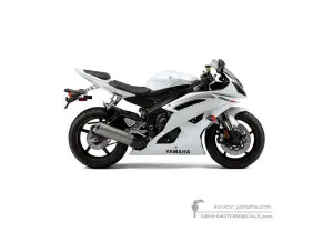 Naklejki do Yamaha YZF R6 2011 - Biały • Yamaha Naklejki OEM